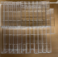 25 X EMPTY CLEAR AUDIO CASSETTE CASES - REPLACEMENT CASES - NEW 25 UNITS MUSIC