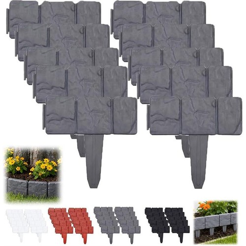 Imitation stone garden fence - stone,