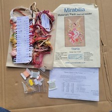 272 Mirabilia ‘Titania Queen of Fairies’ Cross stitch full kit 11x18” - started 