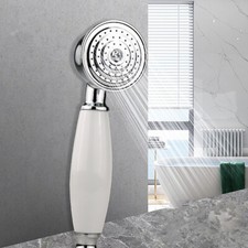 Vintage Handheld Shower Head Replacement Chrome Detachable Bathroom Showerhead