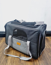 Pet Carrier Travel Bag, Portable Cat/Small Dog Carrier, Foldable Feeding Bowl