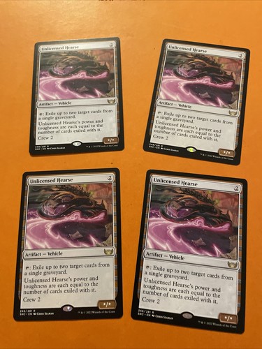Mtg unlicensed hearse - unlicensed,