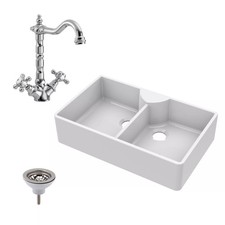 Fireclay Double Bowl Butler