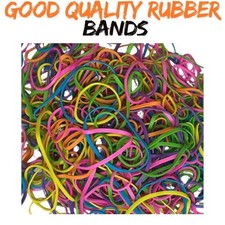 280 pcs Strong Assorted Mix Colours size Elastic Rubber Bands Office Home School