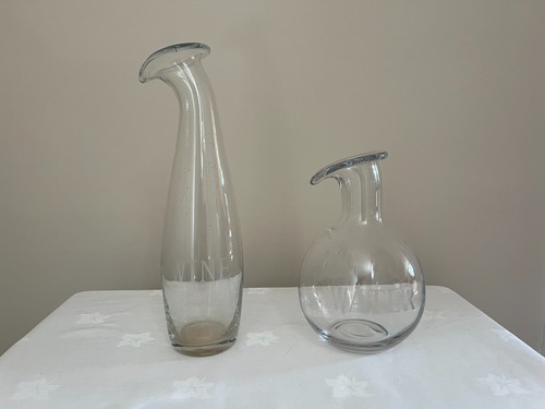 Wine water etched - wine, &