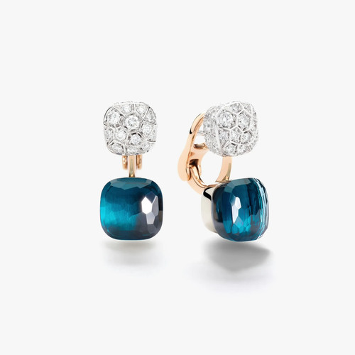 London blue topaz hoop - blue,