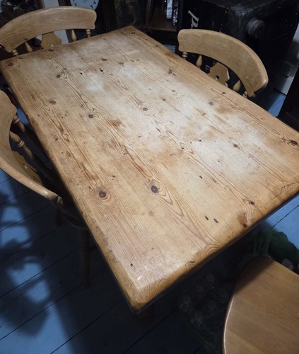 Pine table and - pine,
