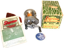 Pflueger Supreme 1573 USA bait casting multiplier reel with box and papers. 618