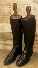 English Black Leather Long