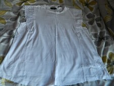 white t-shirt no sleeves brand new from F&F tesco size 20 no tags.