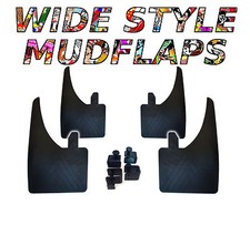 4 X NEW QUALITY WIDE MUDFLAPS TO FIT  Mercedes-Benz C-Class FREE CLAMPS