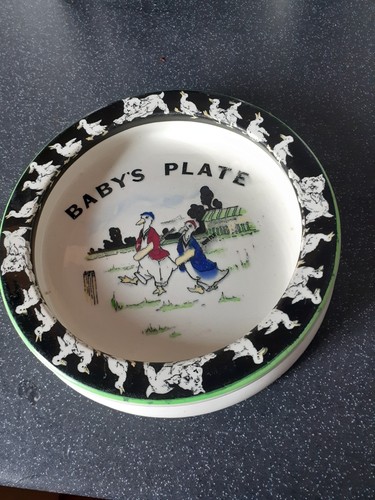 1920s carlton ware baby plate - carlton,