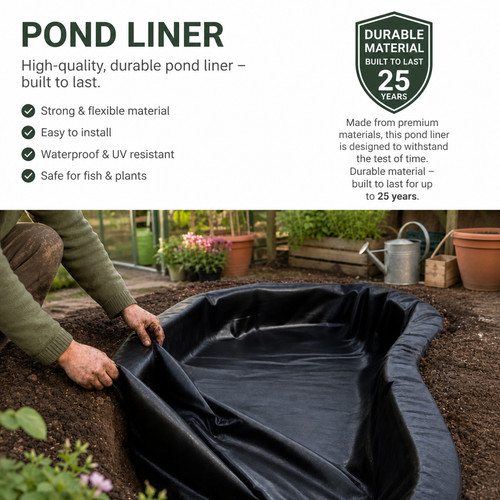 450gsm pond liner pvc - liner, black