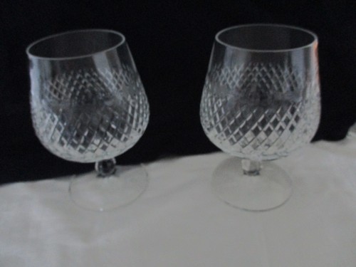 Two crystal brandy glasses - crystal,