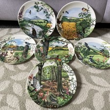 Wedgwood Country Panorama Collectors Plates Colin Newman Vintage 1980s Set of 6