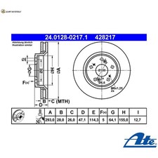 2x BRAKE DISCS 24.0128-0217.1