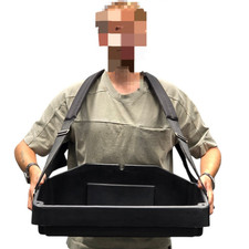 Usherette Tray Over The Shoulder Strap Usher Serving Tray Black (No Flag Pole)