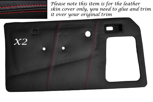 Red stitch front door cards - front,