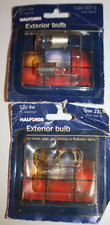3x NEW VINTAGE Halfords 2x 12V/5W, 1x4W Car Bulbs ref: 207-233 with packaging