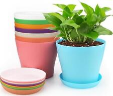 8Pcs 10cm Small Plant Pots Plastic Colorful Flower Pots Indoor Plant Pots for 8