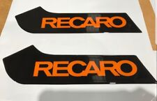 FOCUS MK2 ST FACELIFT MODEL ST3 SEAT BASE TRIM GEL BADGE INSERTS BLACK/ORANGE