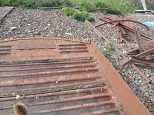 Railway carriage wagon frame. Vintage Heavy Steel. project.