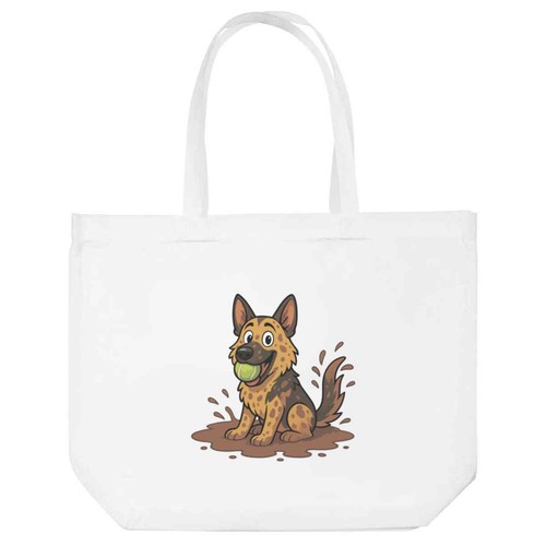 Muddy german shepherd - german, shepherd'