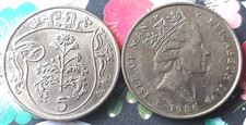 1986 AB Isle of Man 5p coins -