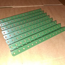 8 x #8b  ORIGINAL MEDIUM GREEN  STAMPED MECCANO ANGLE GIRDER(7.5")