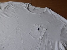 4XLT Ralph Lauren 64" GUC, RRP £85 White L/S Cotton pocket T - rare from USA!