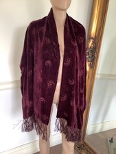 LIBERTY DARK RED SHAWL  SILK