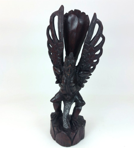 Garuda hand carved wood statue - garuda,