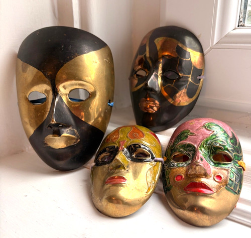 Set vintage brass metal - vintage,