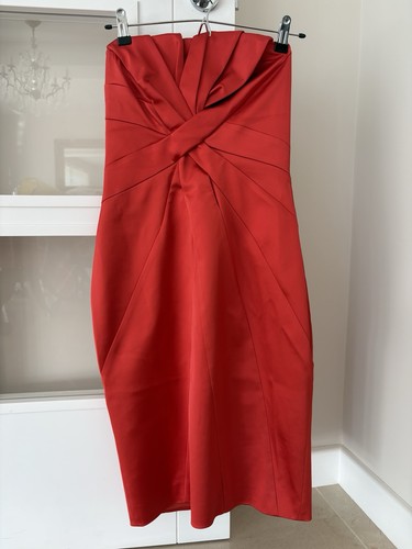 Karen millen red dress with - millen,