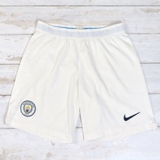 Nike Manchester City Football Shorts 2018/19 VaporKnit Player Spec White Mens M