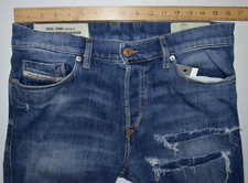 mens DIESEL THAVAR X 0890X Blue JEANS size W30 L34 leg Slim Carrot new italy ds