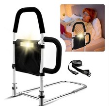 SHTALHST Bed Rails with Motion Light & Storage, Mobility Aid for Disabled