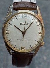 Vintage Watch DAVAR Men's Unbreakable Mainspring Antimagnetic Swiss Made 1J