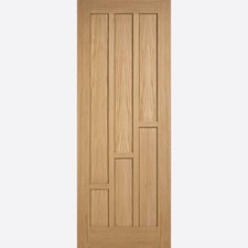 LPD Internal Coventry Oak Pre Finished 6 Panel Fire Rated FD30 Solid Door