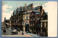 POSTCARD EASTGATE STREET & GROSVENOR HOTEL CHESTER CHESHIRE - 1907 POSTMARK