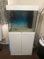 Lido 120 LED Marine Aquarium & White Cabinet + Protein Skimmer External Filter