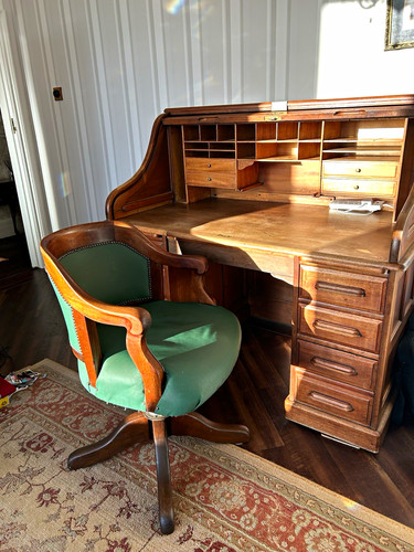 Stunning edwardian oak roll - edwardian,