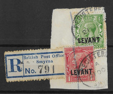 Br Levant 1911 Smyrna Registered Piece