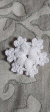 5x White Hand Crochet Fluffy