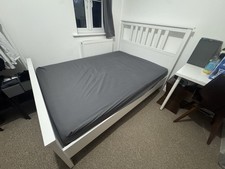 IKEA Double Bed Frame In White