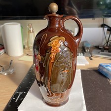 Royal Doulton Kingsware TONY WELLER DEWAR'S  Whisky Flask  c 1910