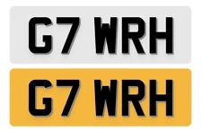 G7 WRH - Cherished Car Registration Number Plate - DVLA - On Retention