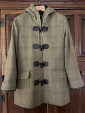 HIDE PARK LADIES WATERPROOF WOOL TWEED SPORTING DUFFLE COAT. SIZE 14.