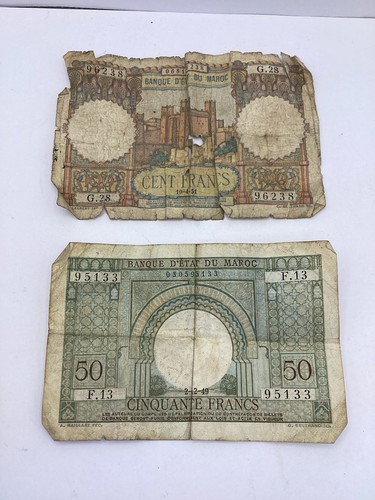 Rare 100 francs morocco - rare,