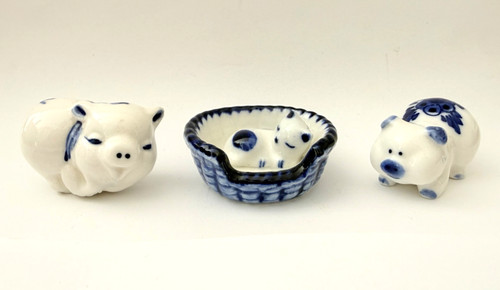 Delft pigs cat basket - 3,